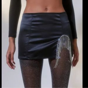 Satin diamante skirt UO